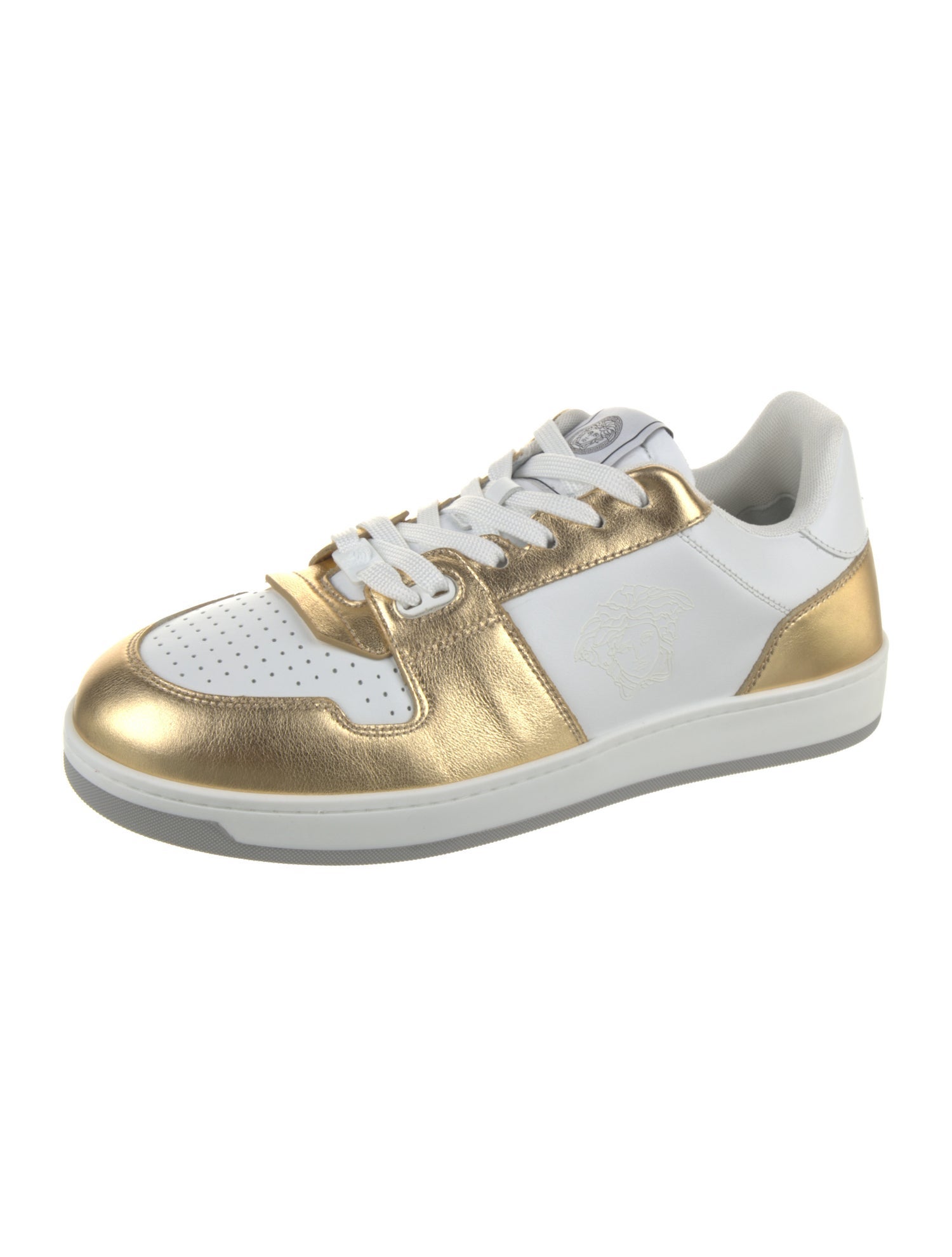 Versace Leather Printed Sneakers