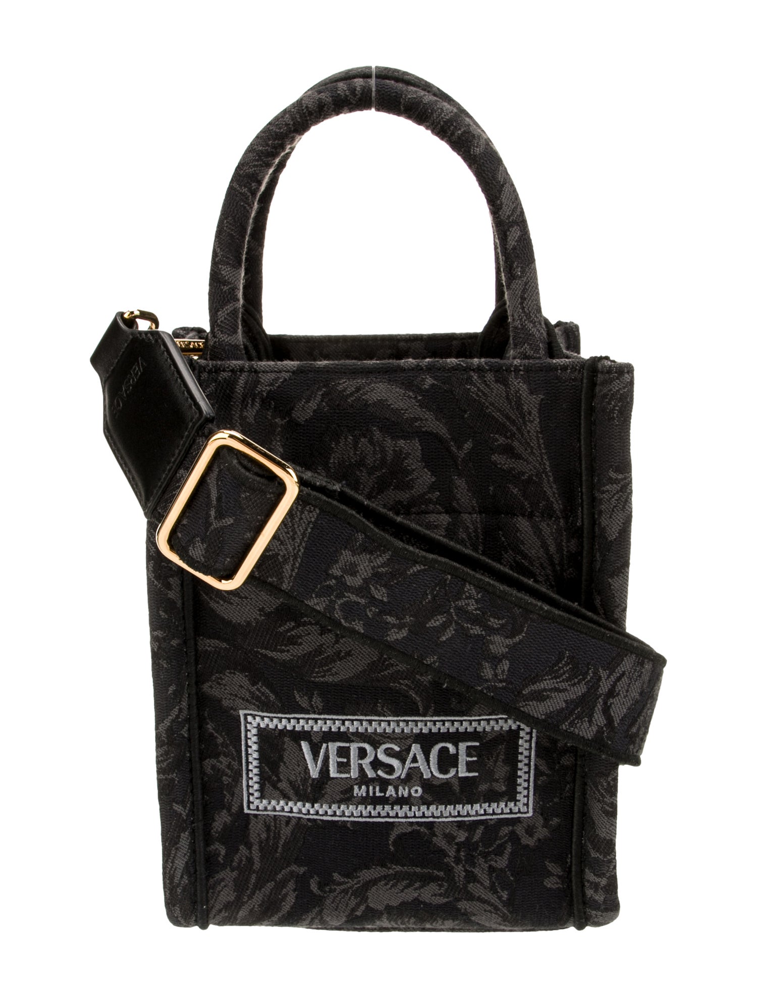 Versace Canvas Top Handle Bag