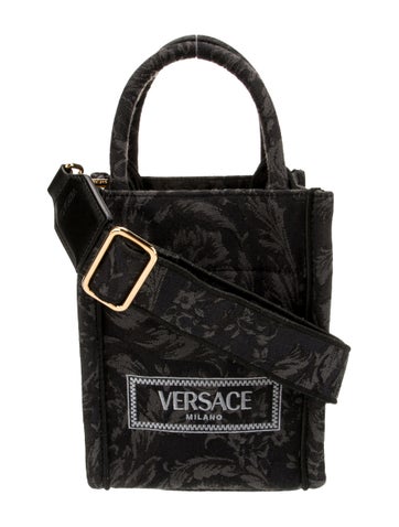 Versace Handle Bags Canvas Top Bag