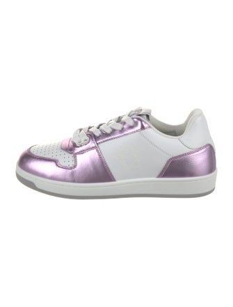 Versace Leather Colorblock Pattern Sneakers