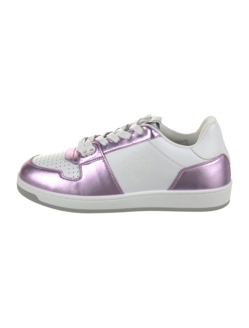 Versace Leather Colorblock Pattern Sneakers