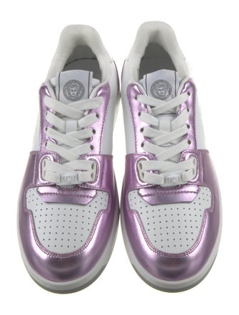 Versace Leather Colorblock Pattern Sneakers