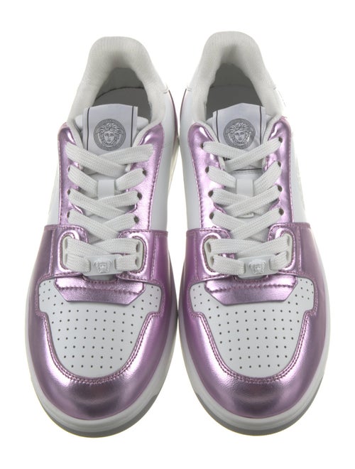 Versace Leather Colorblock Pattern Sneakers