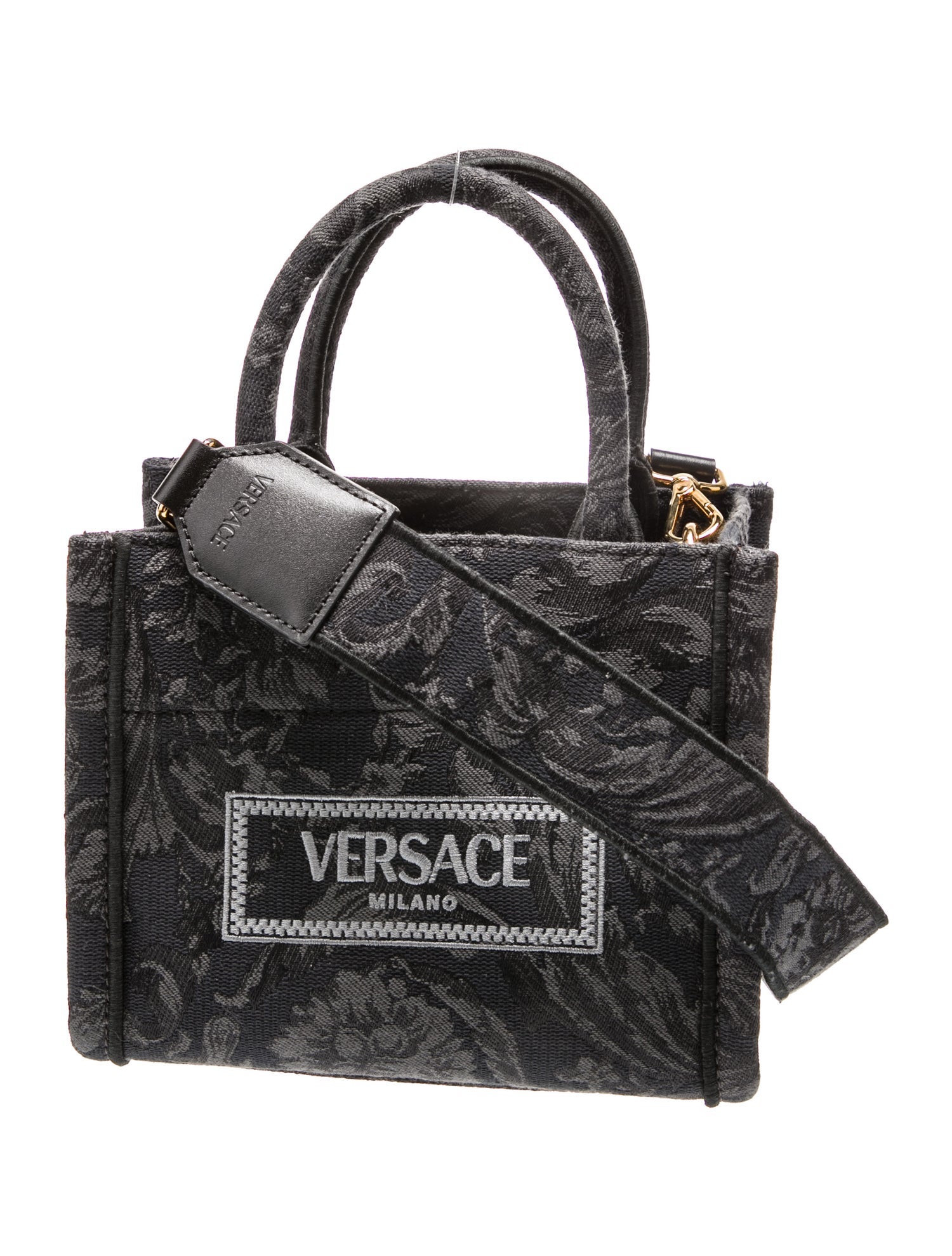Versace Canvas Top Handle Bag