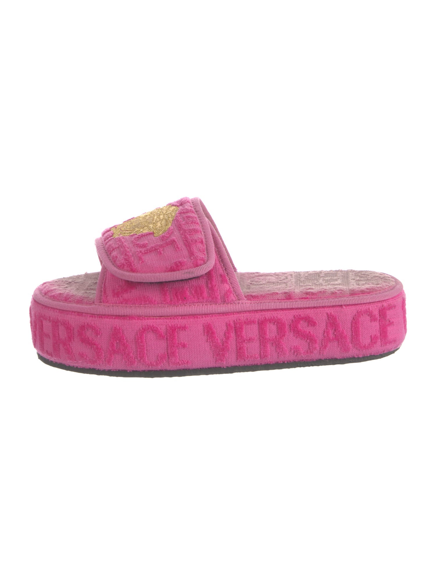 Versace Medusa Insignia Terry Cloth Espadrilles