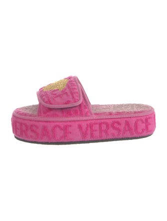 Versace Medusa Insignia Terry Cloth Espadrilles