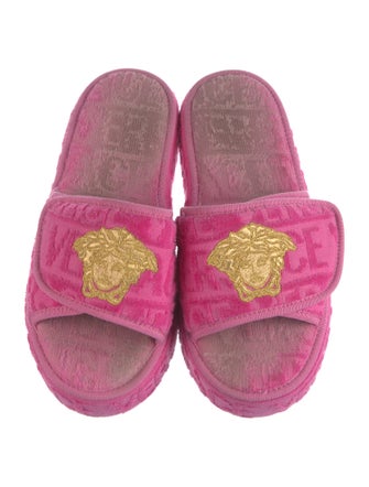 Versace Medusa Insignia Terry Cloth Espadrilles