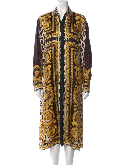 Versace Silk Midi Length Dress