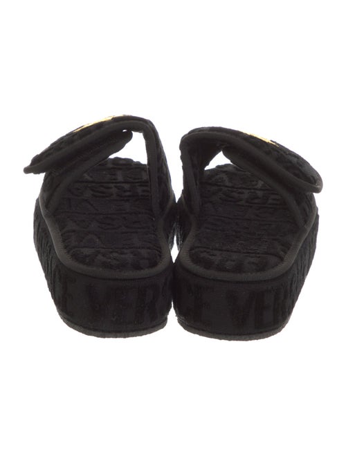 Versace Terry Cloth Embroidered Accent Espadrilles