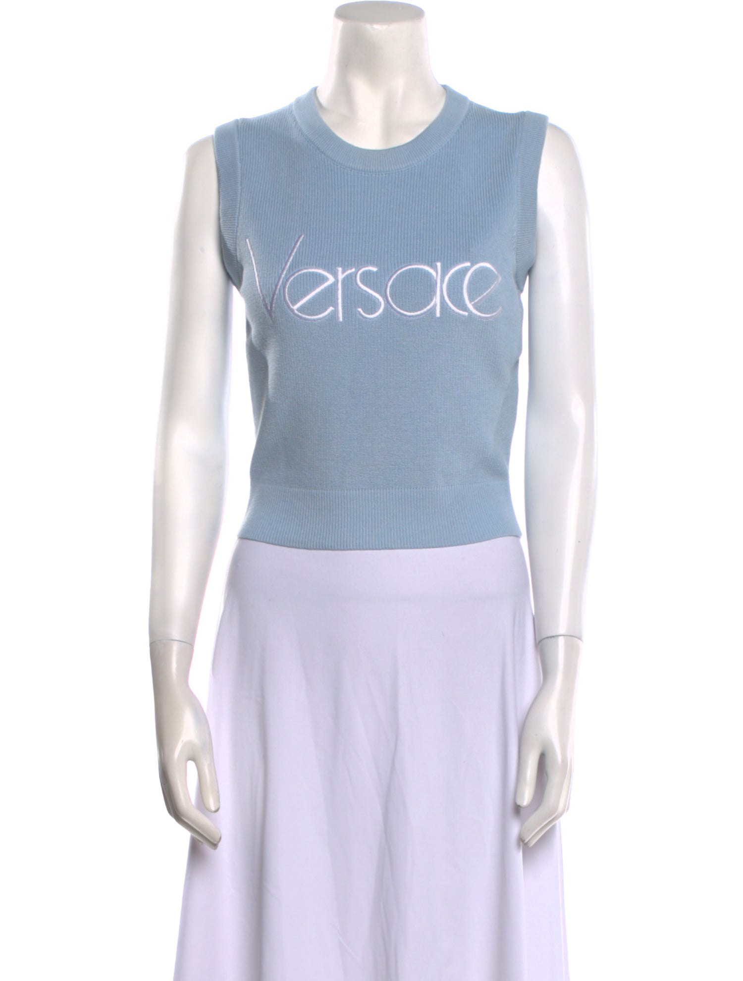 Versace Graphic Print Scoop Neck Sweater