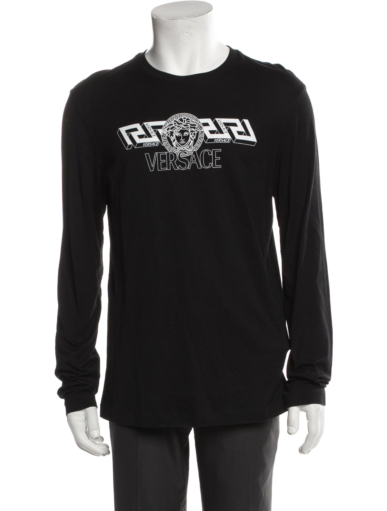 Versace Graphic Print Long Sleeve Shirt