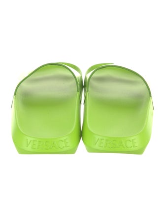 Versace Leather Printed Slides