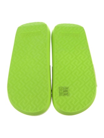 Versace Leather Printed Slides