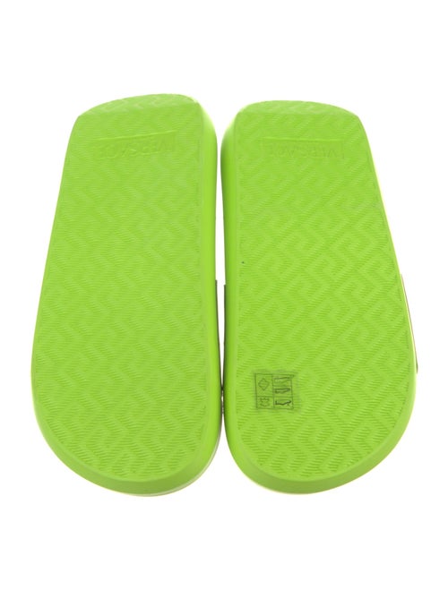 Versace Leather Printed Slides