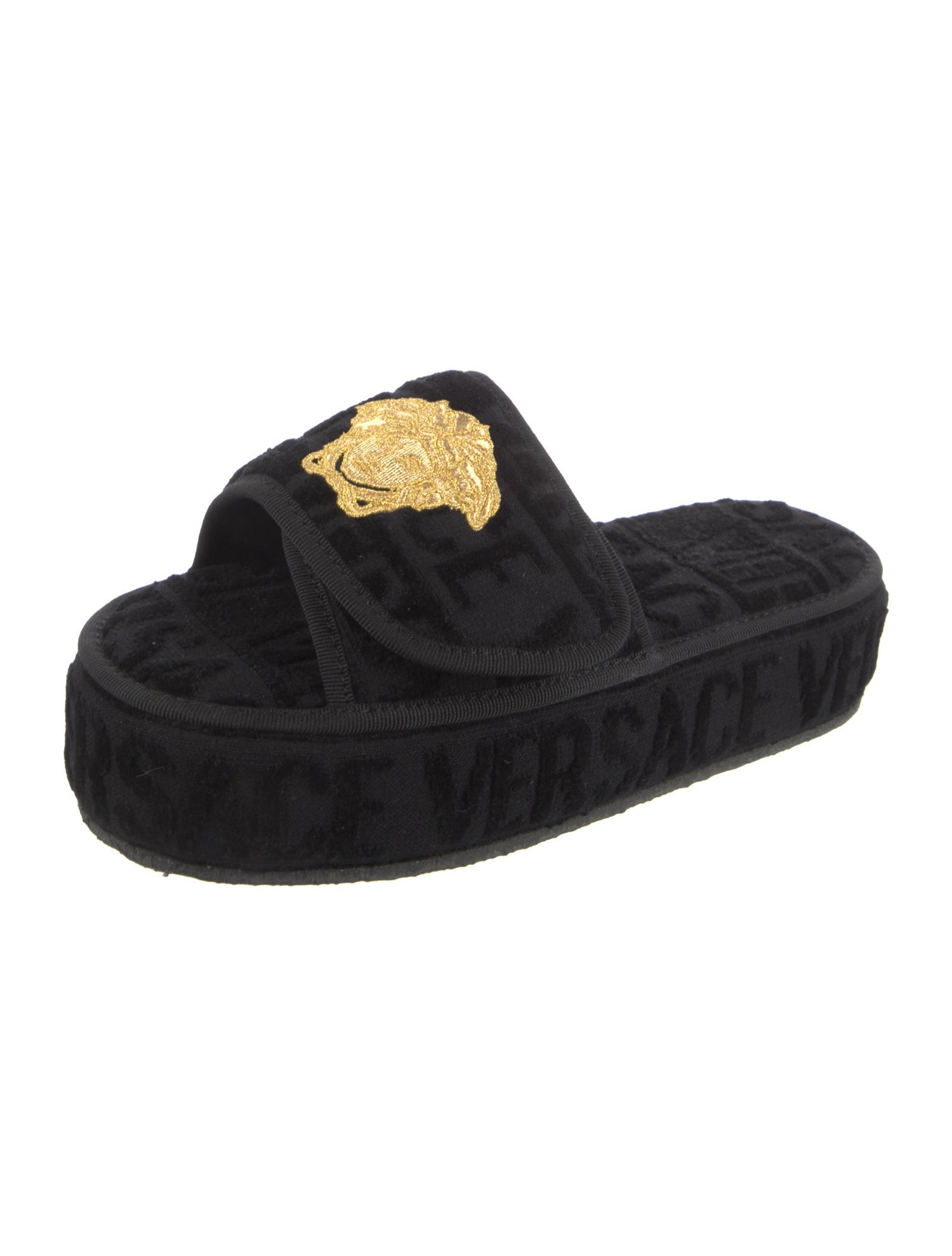 Versace Embroidered Accent Espadrilles