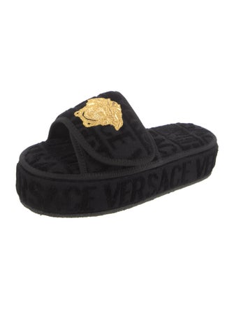 Versace Embroidered Accent Espadrilles