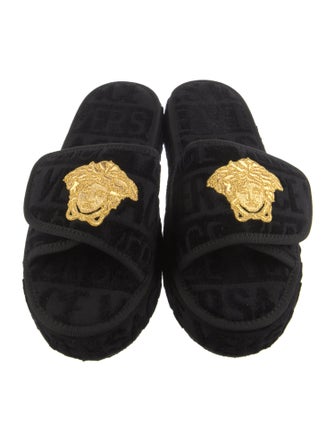 Versace Embroidered Accent Espadrilles