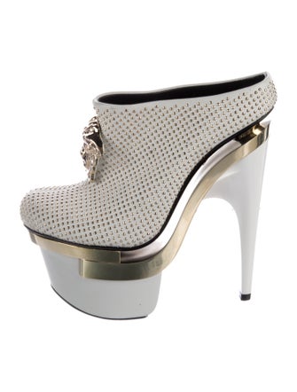 Versace Medusa Insignia Leather Mules