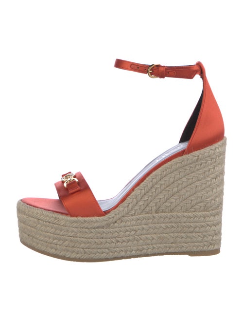 Versace Satin Printed Espadrilles