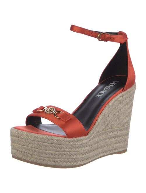 Versace Satin Printed Espadrilles