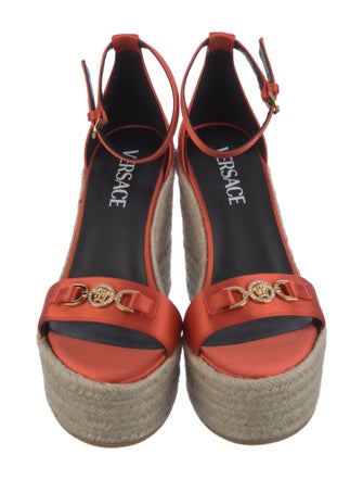 Versace Satin Printed Espadrilles