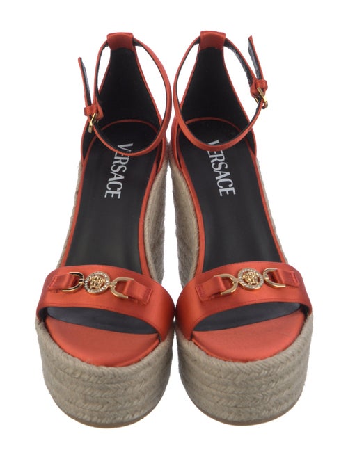 Versace Satin Printed Espadrilles