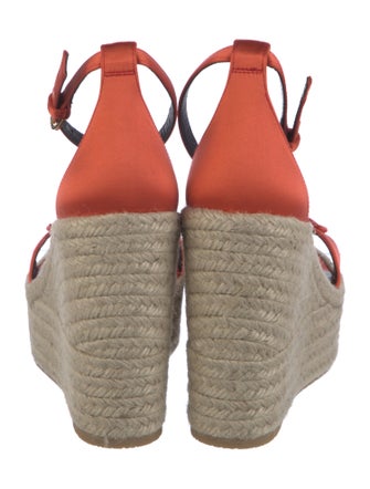 Versace Satin Printed Espadrilles