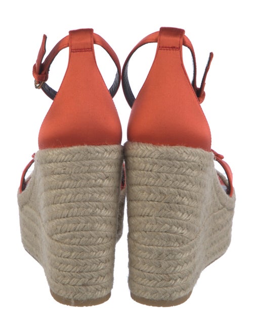 Versace Satin Printed Espadrilles