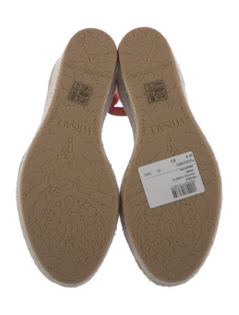 Versace Satin Printed Espadrilles