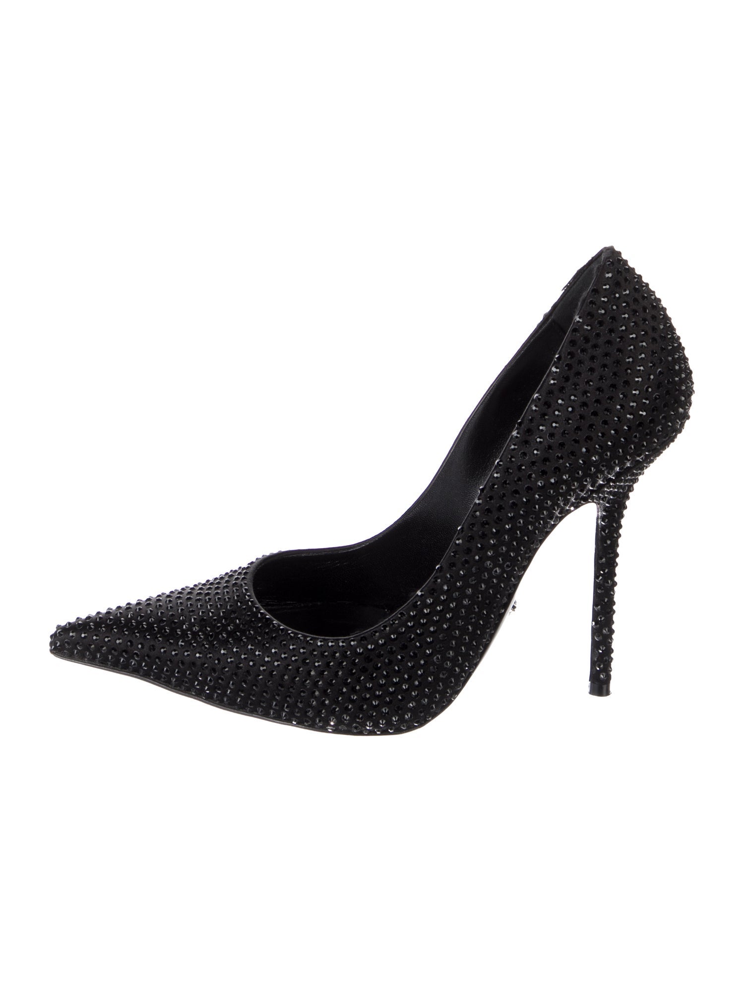 Versace Leather Crystal Embellishments Pumps