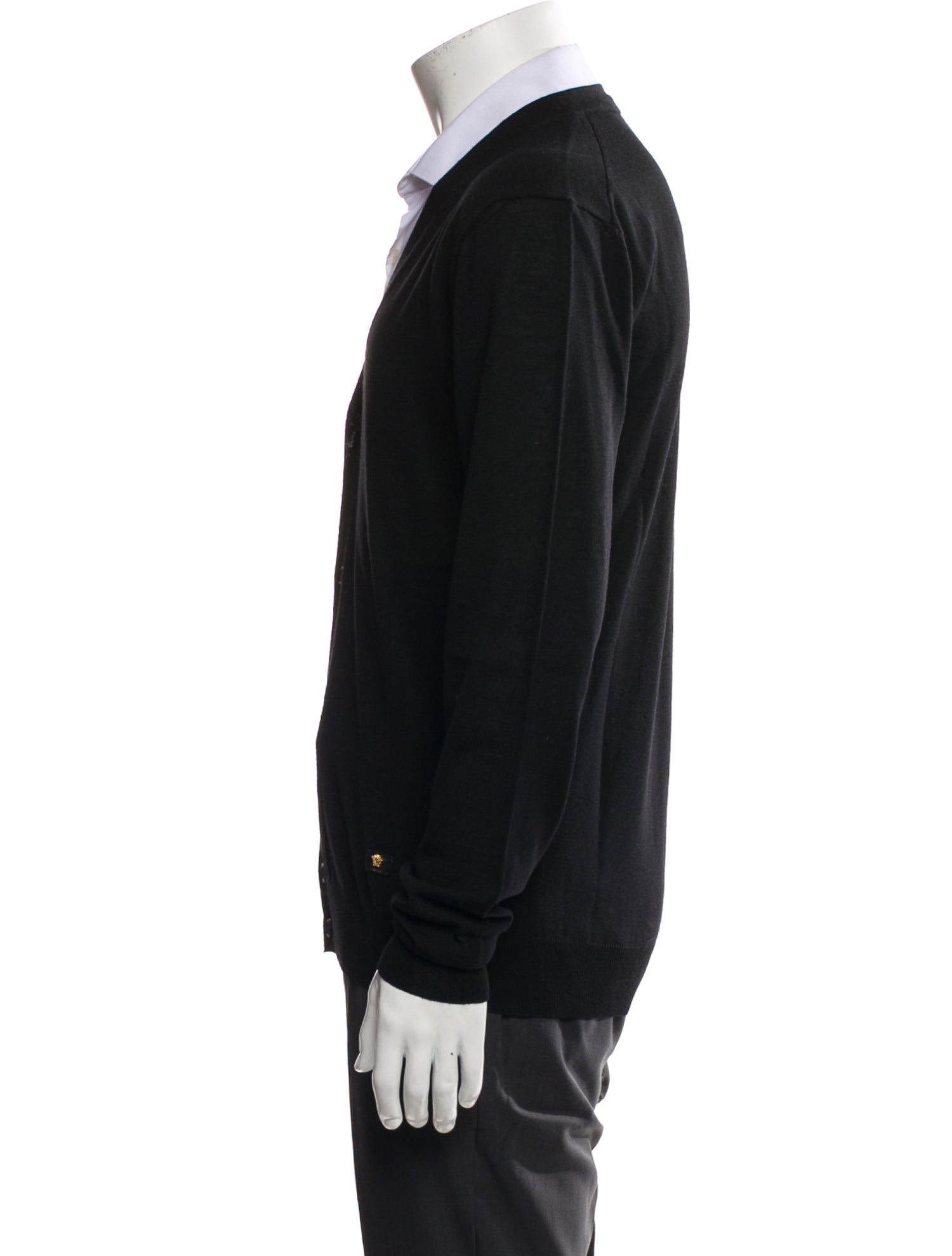 Versace Wool V-Neck Cardigan