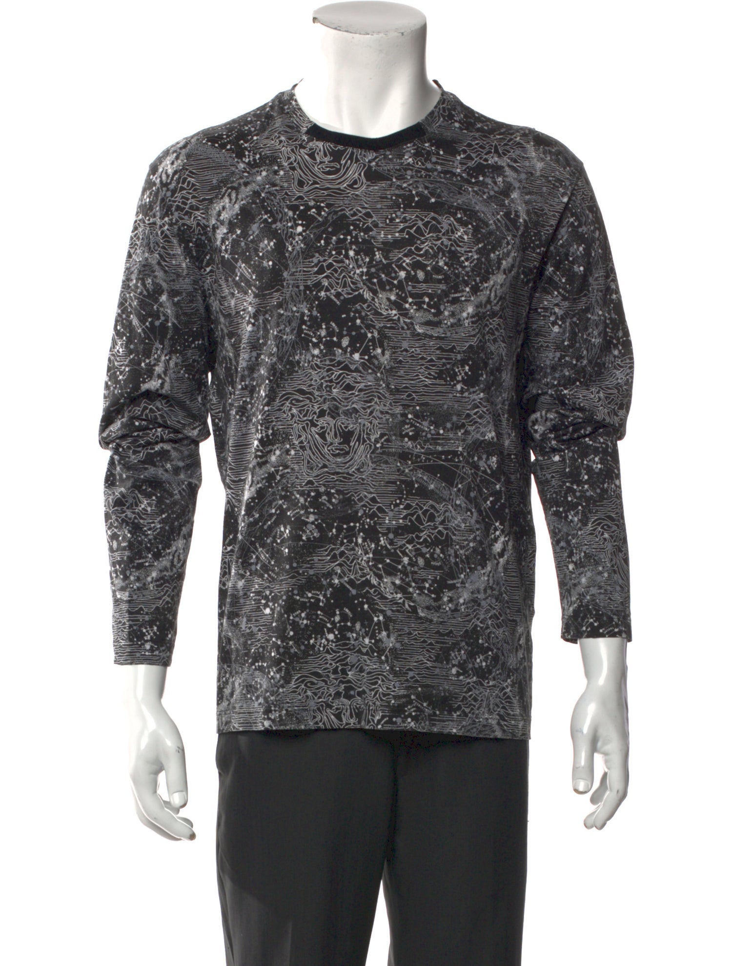 Versace Printed Crew Neck Henley