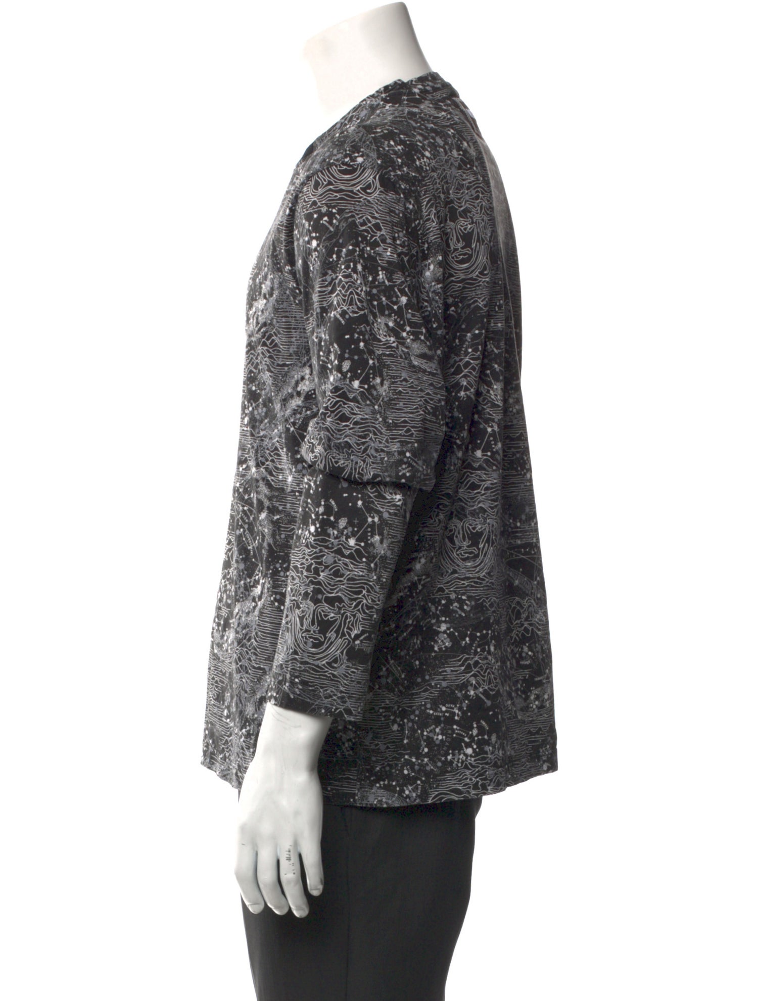 Versace Printed Crew Neck Henley