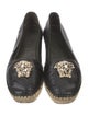 Versace Medusa Insignia Leather Espadrilles