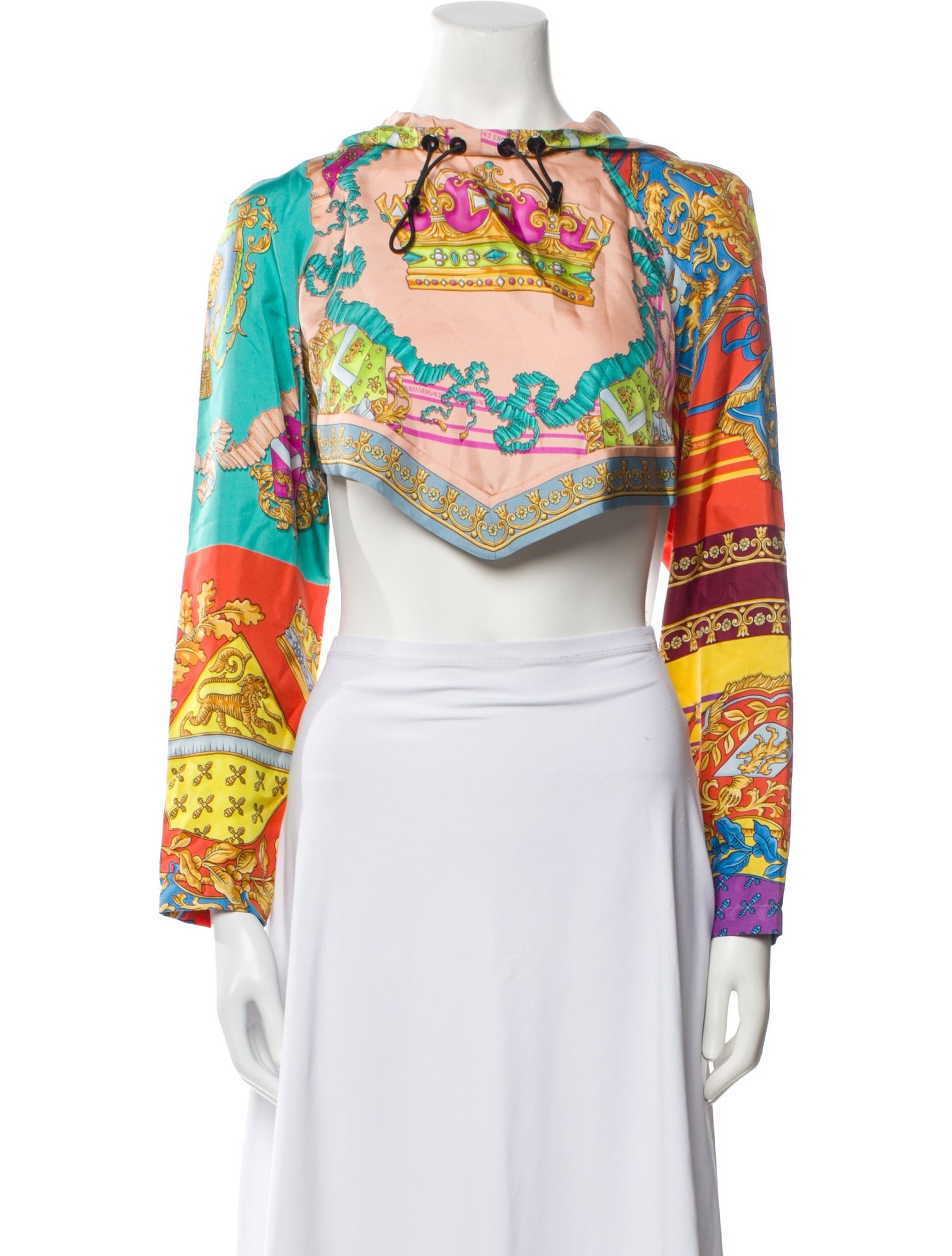 Versace Silk Printed Crop Top w/ Tags