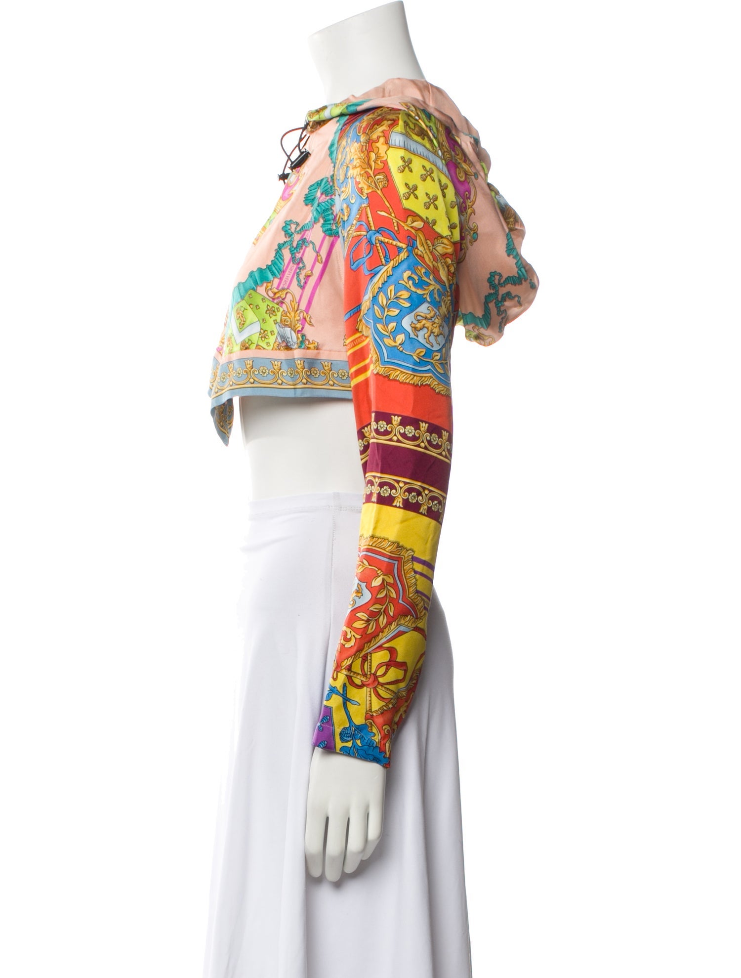 Versace Silk Printed Crop Top w/ Tags