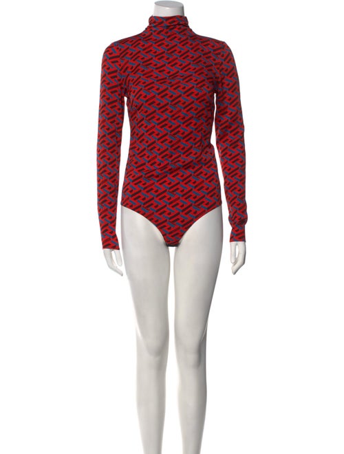 Versace Silk Printed Bodysuit