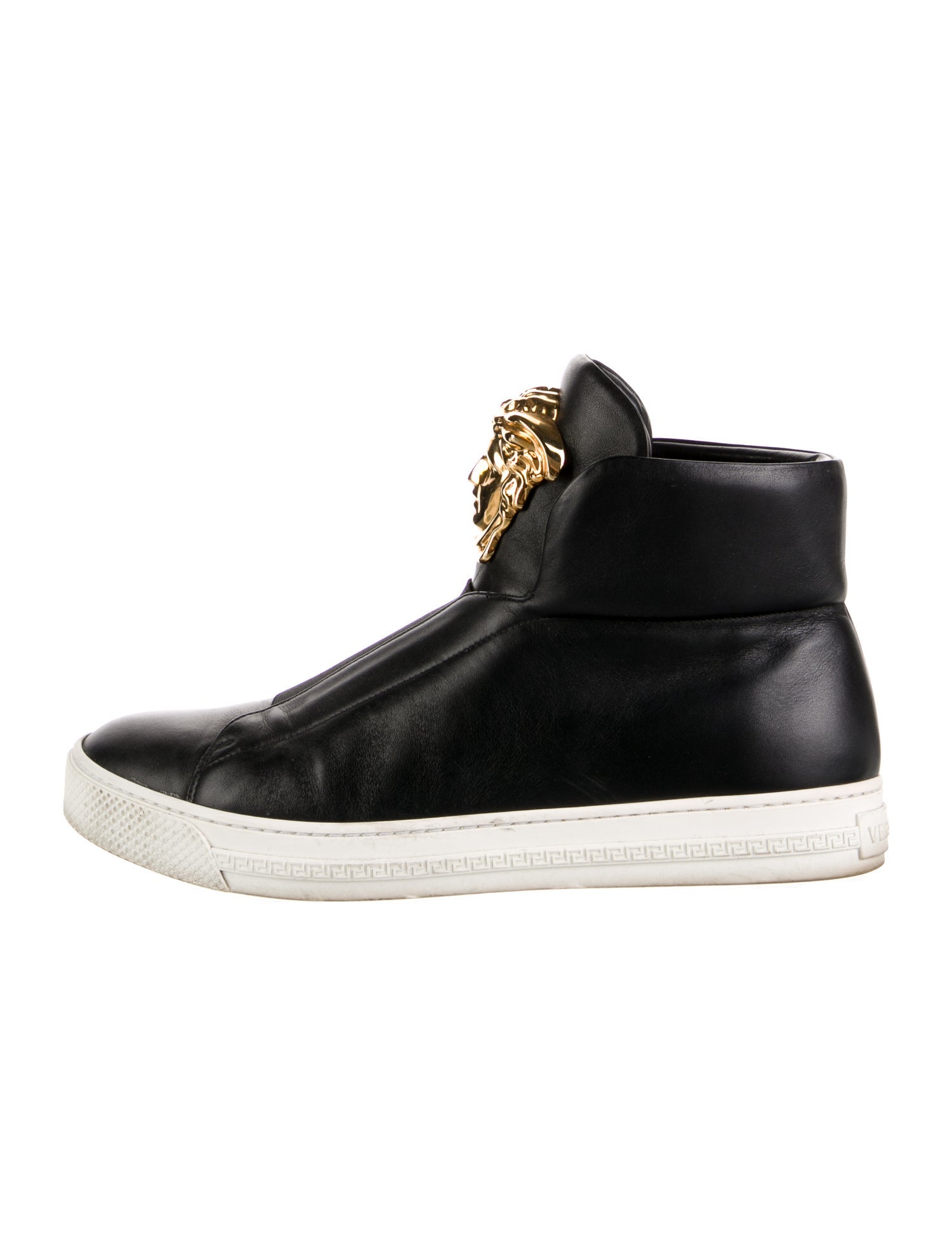 Versace Medusa Insignia Leather Sneakers