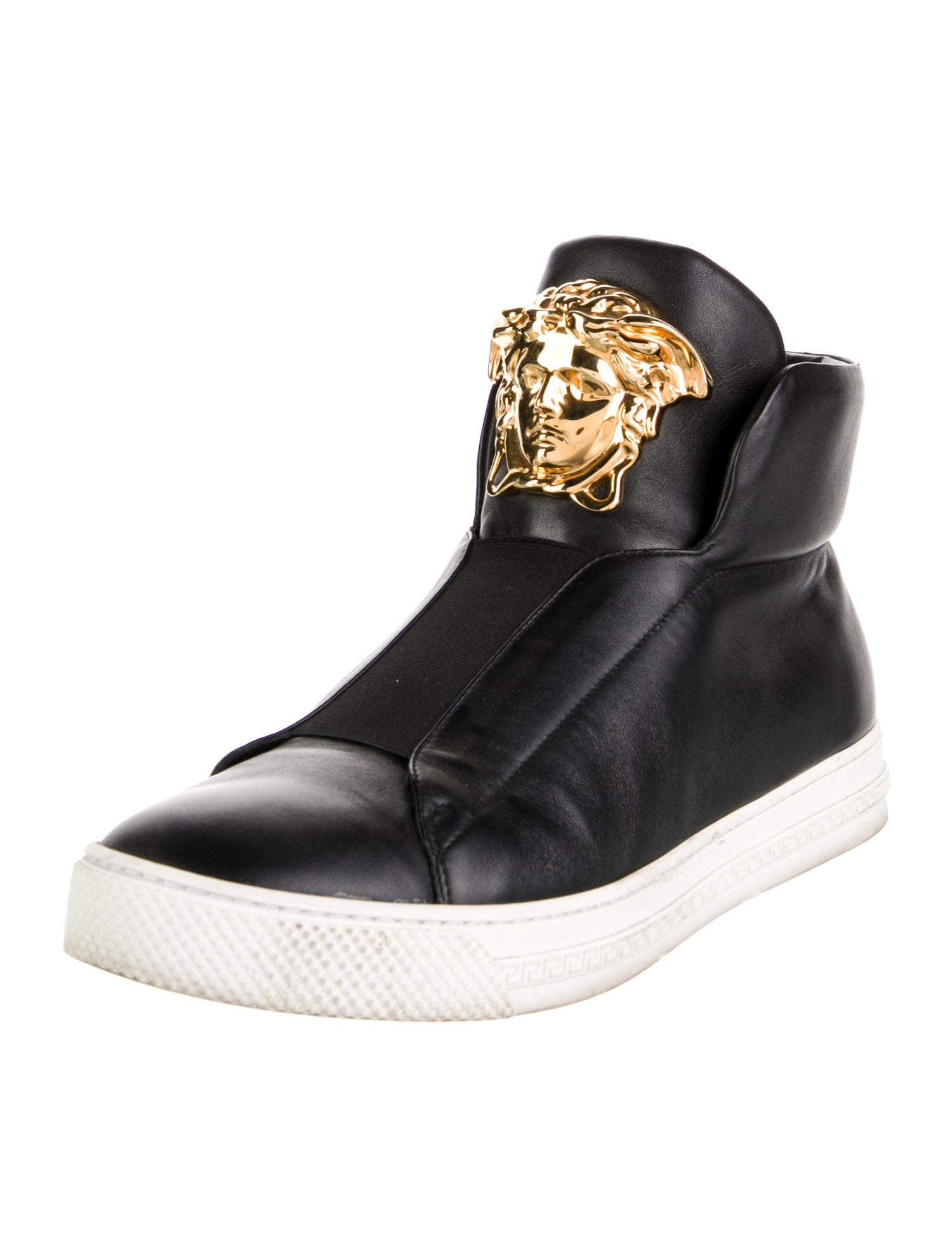 Versace Medusa Insignia Leather Sneakers