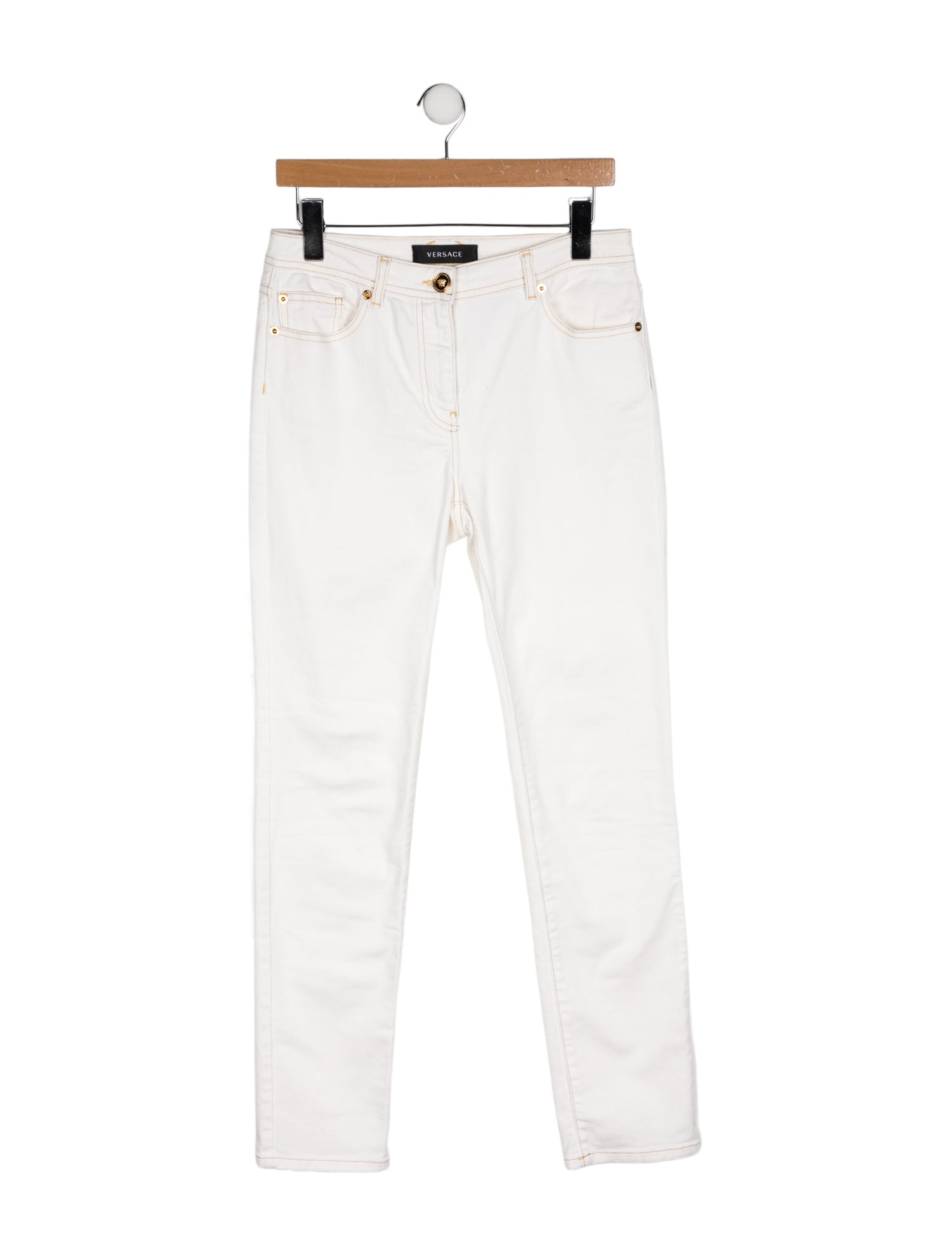 Versace Mid-Rise Straight Leg Jeans