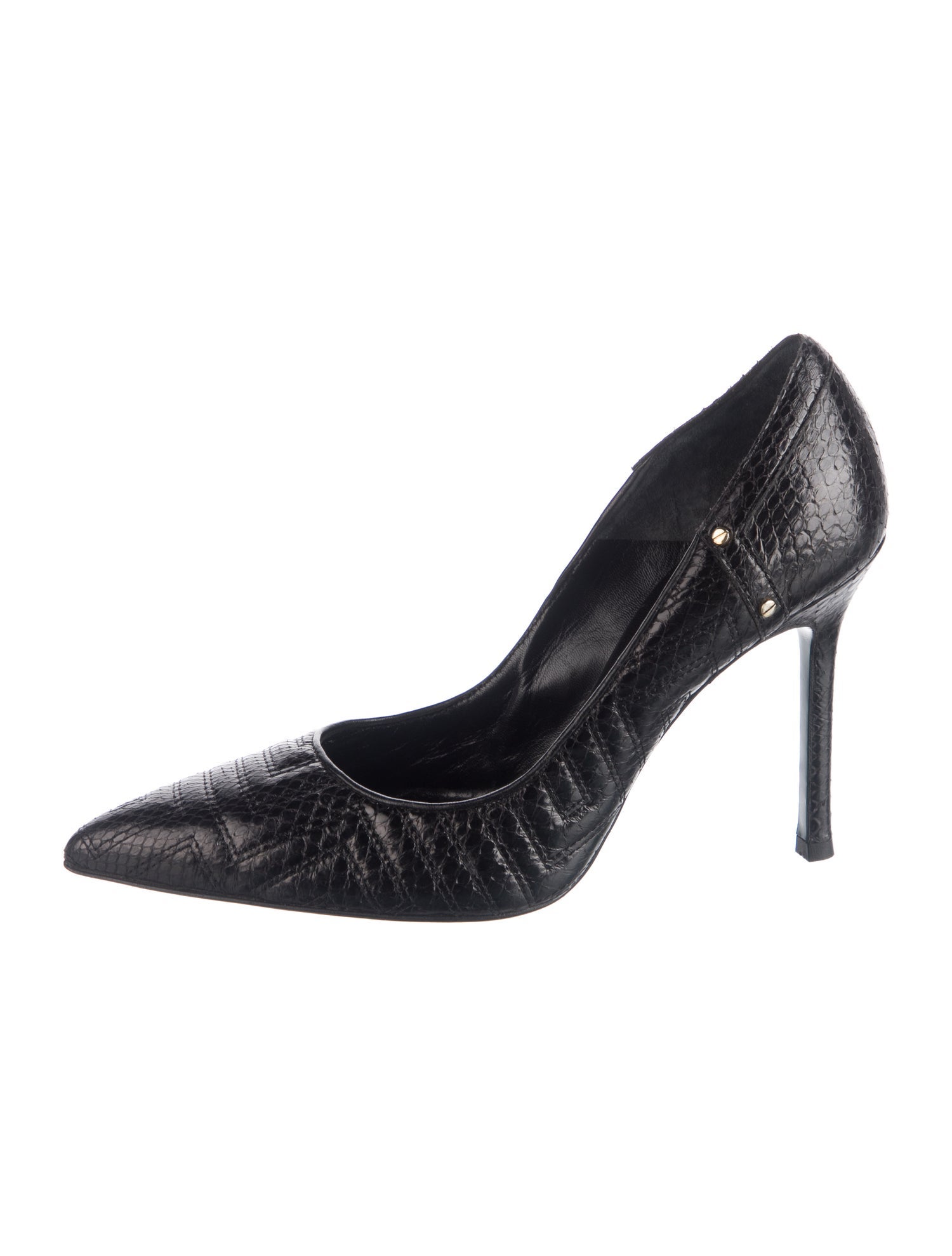 Versace Embossed Leather Pumps