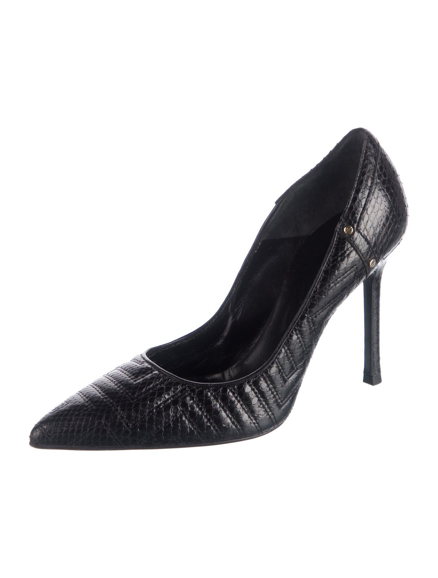 Versace Embossed Leather Pumps