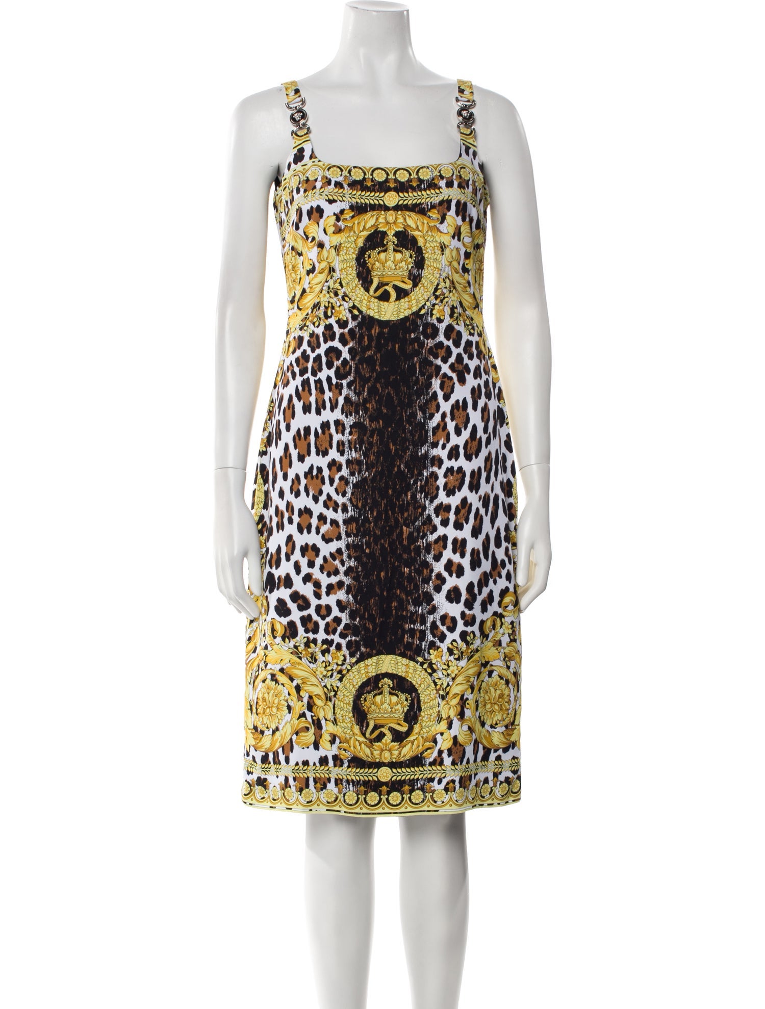 Versace Animal Print Knee-Length Dress w/ Tags