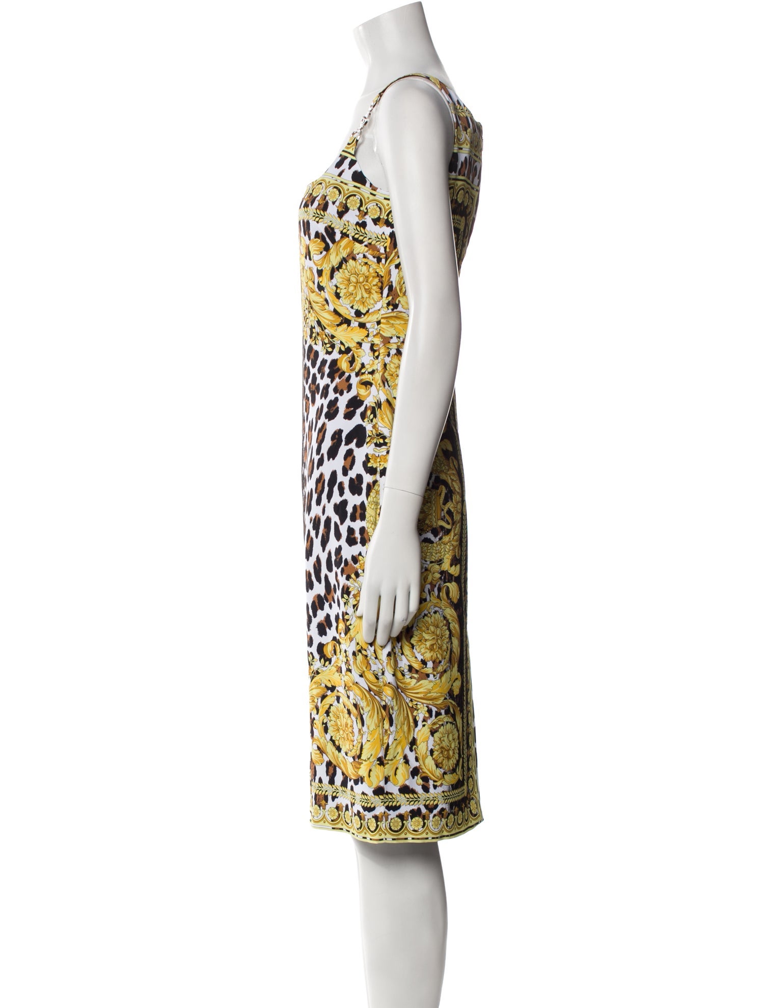 Versace Animal Print Knee-Length Dress w/ Tags