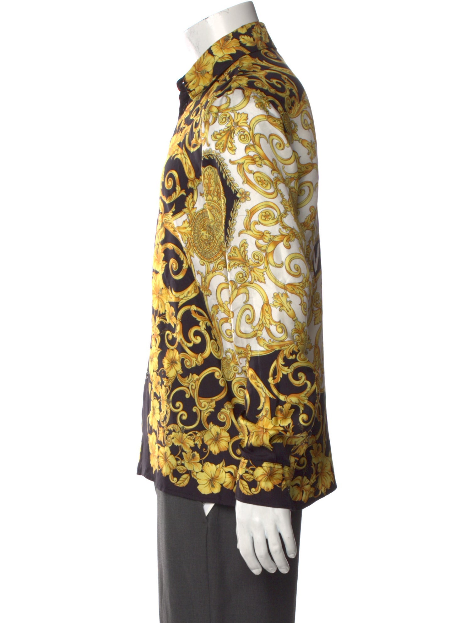 Versace Silk Floral Print Shirt