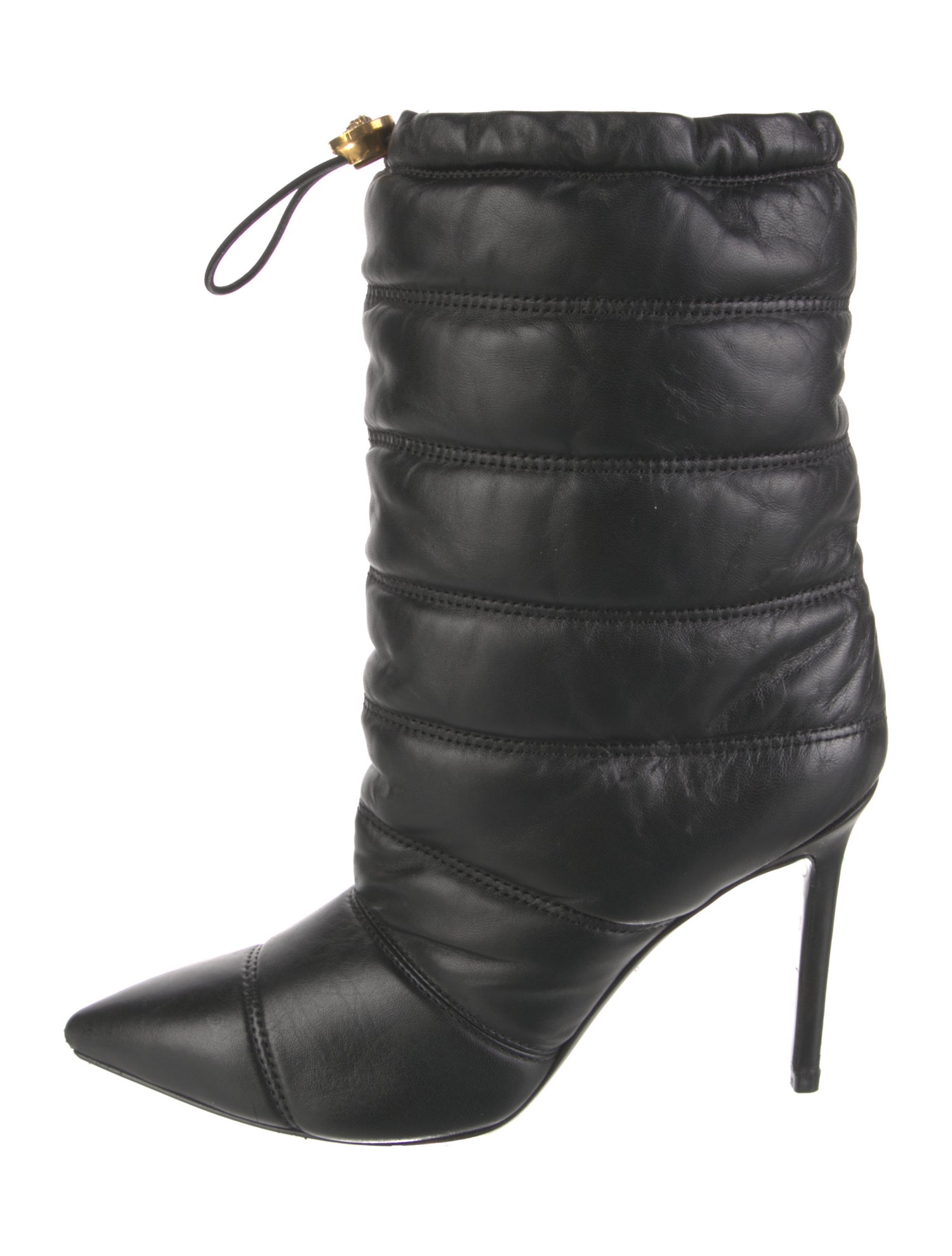 Versace Leather Lace-Up Boots