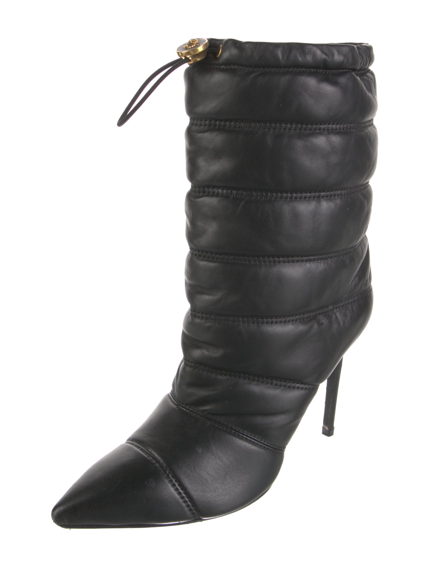 Versace Leather Lace-Up Boots