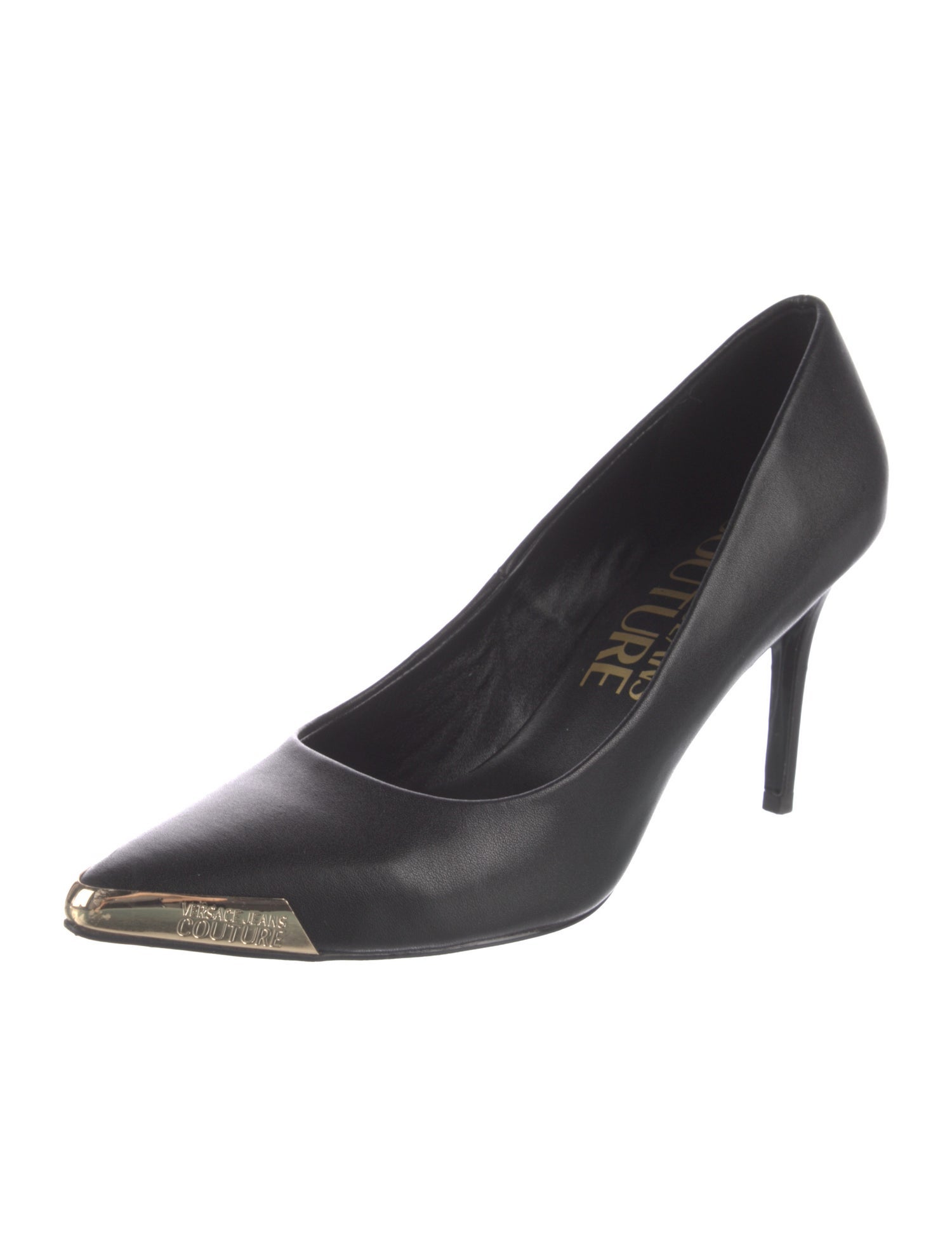 Versace Medusa Insignia Leather Pumps