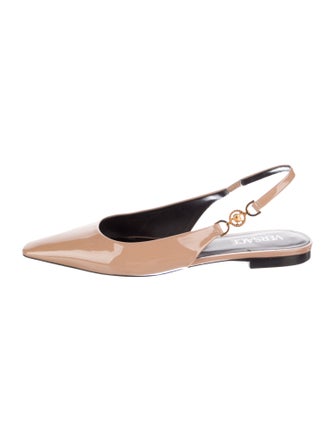 Versace Patent Leather Slingback Flats