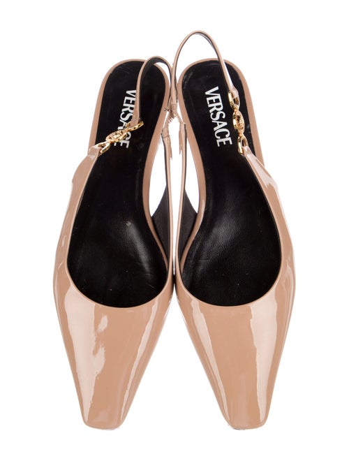 Versace Patent Leather Slingback Flats